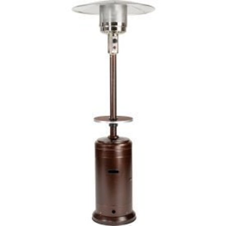 HILAND Patio Heater With Steel Table, 48000 BTU, Propane, Hammered Gold HLDS01-CGT